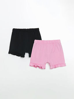 Beli Lastikli Basic K?z ?ocuk ?ort 2li