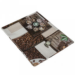 "Galaxy" Скатерть ПВХ "Премиум" "Кофе тайм" 280х137см, длина стола до 240см, на 10 персон, фотопечать, грязеотталкивающее сатиновое покрытие, тканевая основа, s0,25мм, т.м. Домашняя мода (Китай)