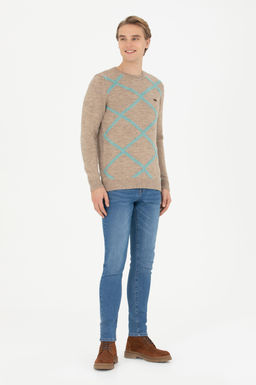 Мужской свитер песочного меланжа - U.s. polo assn фото 11