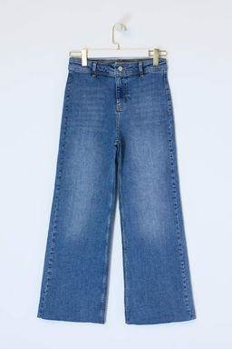 Mavi Yuksek Bel Az Esnek Culotte Bilek Boy Jeans TWOSS26JE00167 - Trendyolmilla фото 5