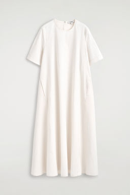 VESTIDO MIDI DE POPELINA DE ALGOD?N