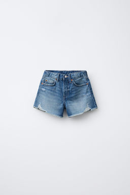 BERMUDA DENIM ROTOS / Azul