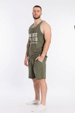 Костюм (майка+шорты) М122033Пб Хаки - Елена фото 4