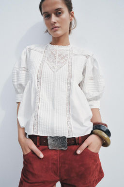 ZW COLLECTION LACE BLOUSE - Zara фото 2