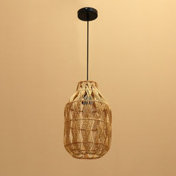 Светильник потолочный из ротанга «Переплетение», 1×120 Вт, Е27, 22×22×38 см