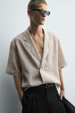 100% LINEN KIMONO SHIRT - Zara фото 23