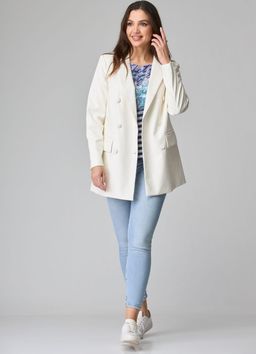 Жакет БелЭльСтиль 848 экокожа молочная фото 3