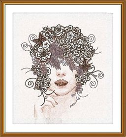 Набор для вышивания Нова Слобода ДК 3239 Незнакомка 23.1 х 23.6 см
