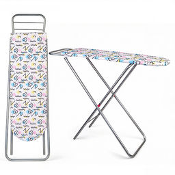 Доска для глажения металлическая, принт зигзаги