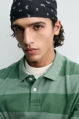 WASHED STRIPED PIQU_ POLO SHIRT - Zara фото 5