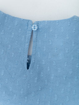 Блуза для девочки с коротким рукавом, голубой - Lesi kids фото 10