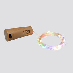 ULD-S0200-020/SСR/3LR MULTI IP20 WINESTOPPER Гирлянда светодиодная Роса с пробкой на батарейках 3*LR44(в/к), 2м. 20 светодиодов. Разноцветный свет. Провод медный. TM Uniel - Volpe фото 3