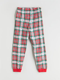 Beli Lastikli Ekose K?z ?ocuk Pijama Alt