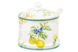 Сахарница 320 мл 9*9*10 см Лимоны + ложка, NEW BONE CHINA - Elan gallery фото 9
