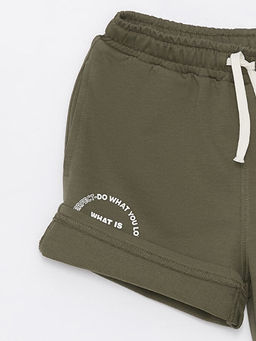 Beli Lastikli Bask?l? Erkek ?ocuk ?ort - Waikiki фото 3