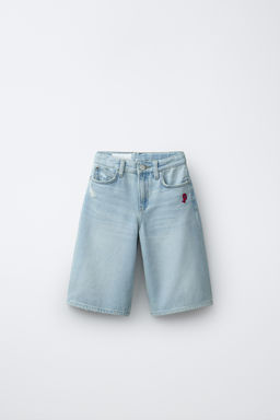 BERMUDA DENIM LARGA PENN  / Azul claro