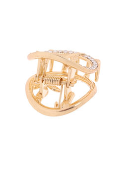 Крабик для волос «Флоранс», классика, 3.5 см, золото