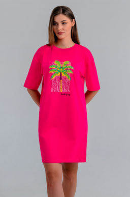 Арт. 4146 Туника женская 44-54(6 шт) Цвет:фуксия - Калинка фото 2