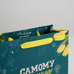 Пакет ламинированный вертикальный Самому Лучшему Учителю, ML 27 23 11,5 см - Дарите счастье фото 8