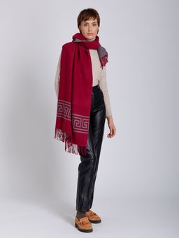 В составе шерсть и кашемир! теплый двусторонний палантин - Tantino фото 4