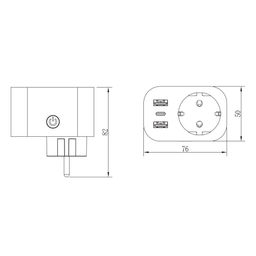 USH-A103 1G/UC/WF WHITE Умная розетка Wi-Fi. 2USB+Type-C (5В, 2,4A). 16A. До 3680Вт. Голосовое управление+приложение UnielSmart. TM Uniel - Volpe фото 14