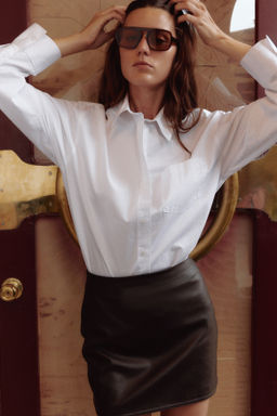 Camisa oversize en popelina de algod?n - H&m фото 3