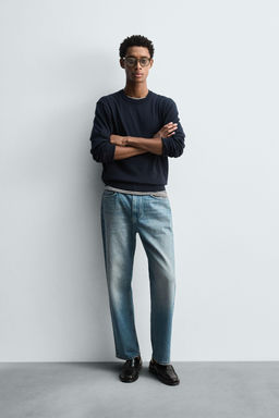 TEXTURED COTTON SWEATER