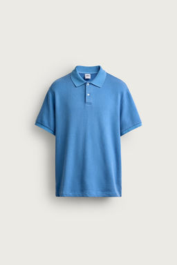 SUDADERA POLO REGULAR FIT MANGA CORTA / Azul - Zara фото 7