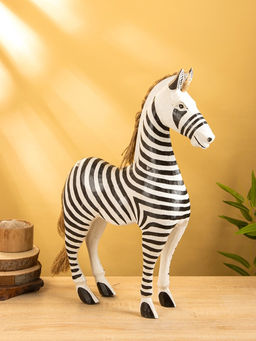 Сувенир «Зебра», 33×11×53 см, дерево, чёрно-белый