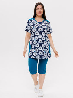 Костюм женский К-223 (кулирка) Индиго - Elenatex фото 12