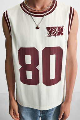 CONTRAST VARSITY TANK TOP - Zara фото 6