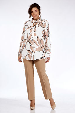 Блуза Элль стиль 2265а бежевый - Anelli фото 3