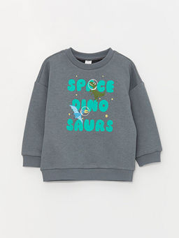 Bisiklet Yaka Uzun Kollu Bask?l? Erkek Bebek Sweatshirt 2li - Waikiki фото 2