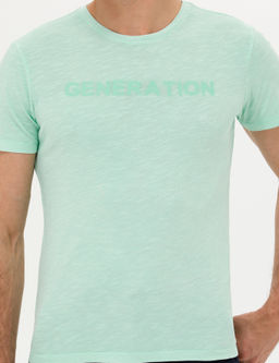 YESIL Slim Fit Bisiklet Yaka T-Shirt