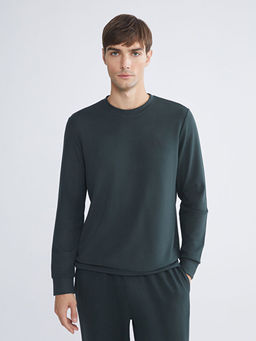 Bisiklet Yaka Erkek Sweatshirt