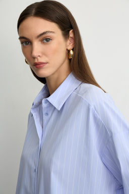 Рубашка оверсайз в полоску - Mollis фото 3