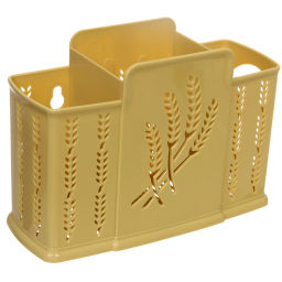 Цена за 2 шт. Подставка для столовых приборов пластиковая "Колосок" 19*13*7см 3секции