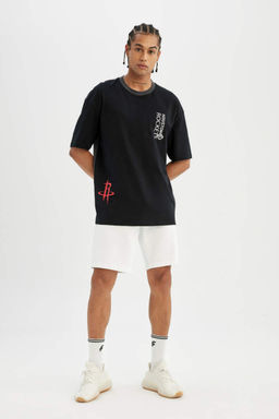 DeFactoFit Футболка Oversize с капюшоном и принтом на спине с короткими рукавами  фото 8