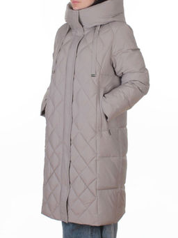 8353 GRAY Пальто зимнее женское (200 гр. холлофайбер)
