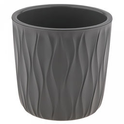 Горшок для цветов пластмассовый Desert 2,3л, д15,7см, h15,2см, дренажная вставка, серый (Россия)
