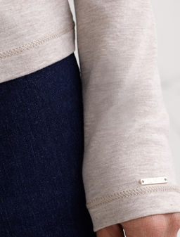 Лонгслив из премиального хлопка с эластаном - Vilatte фото 3