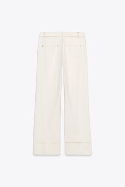 STITCHED BOOTCUT TROUSERS