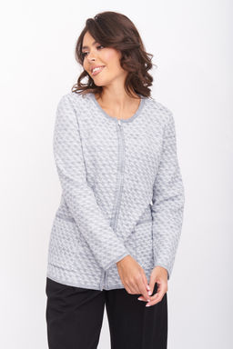 ЗЛАТА Жакет 1-985/светло-серый