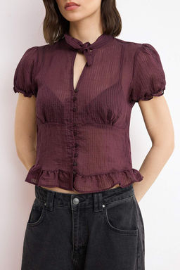 Murdum Dugmeli Hafif Bedene Oturan Gomlek TWOSS26GO00112