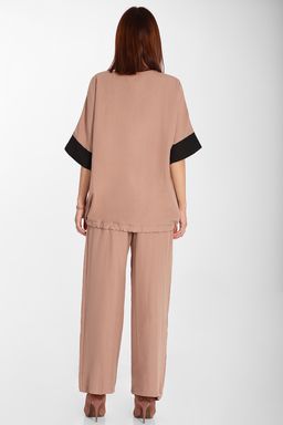 Костюм летний брючный больших размеров - Almond фото 3