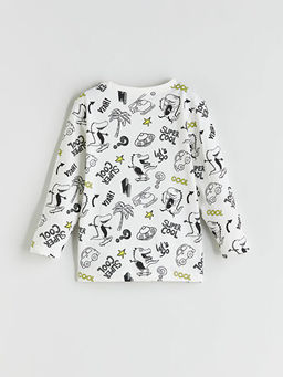 Bask?l? Erkek ?ocuk Pijama ?st