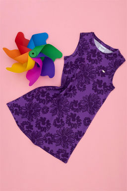 Фиолетовое вязаное платье для девочки Неожиданная скидка в корзине