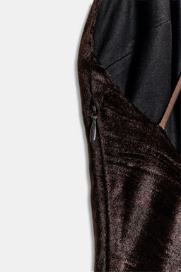 VELVET FRINGED MIDI DRESS - Zara фото 11