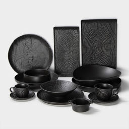 Цена за 6 шт. Салатник Magistro Black style, d=15 см, фарфор, чёрный фото 5