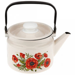 "Июнь" Чайник эмалированный 2л, металлическая крышка (Россия)